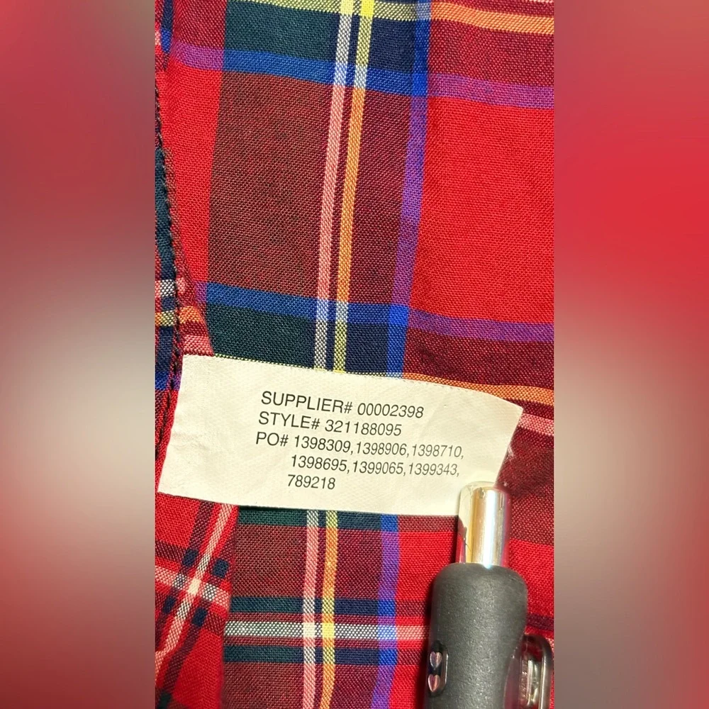 Ralph Lauren Boys  Shirt 4T Red Green Plaid Button Down Tartan